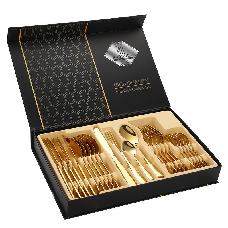 24pcs Stainless Steel Cutlery Set With Gift Box